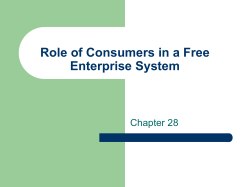 Role of Consumers in a Free Enterprise System