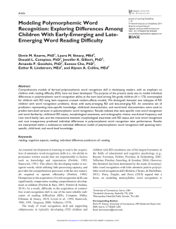 Modeling Polymorphemic Word Recognition