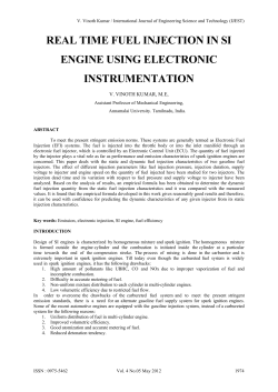real time fuel injection in si engine using