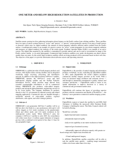 one meter and below high resolution satellites in production