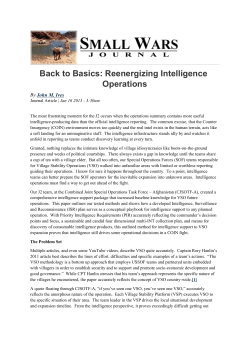Back to Basics: Reenergizing Intelligence Operations