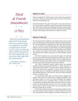 Our Constitution: Third and Fourth Amendments