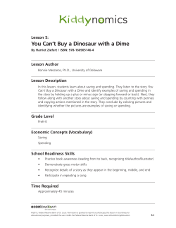 Kiddynomics: Lesson 5: Can`t Buy a Dinosaur with a Dime