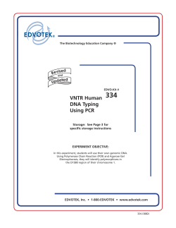 334 VNTR Human DNA Typing Using PCR