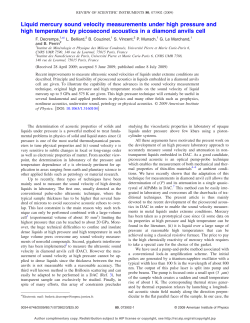 Liquid mercury sound velocity measurements under high