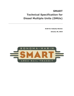 SMART Technical Specification for Diesel Multiple Units (DMUs)