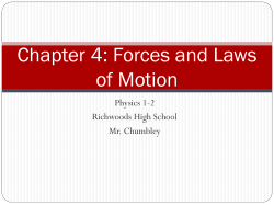 Chapter 4: Forces and Laws of Motion