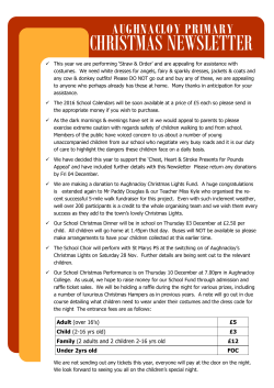 christmas newsletter - Aughnacloy Primary School