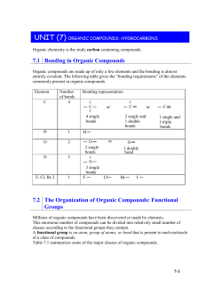 unit (7) organic compounds