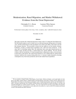Modernization, Rural Migration, and Market Withdrawal