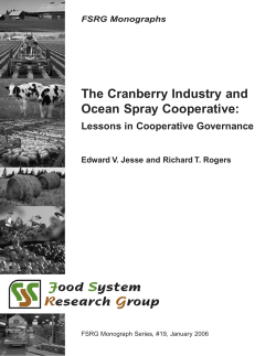 The Cranberry Industry and Ocean Spray Cooperative: Lessons in