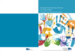 Strategies for improving outcomes for young children