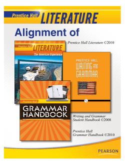 Alignment of Prentice Hall Literature