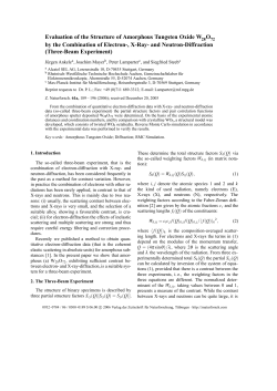 Evaluation of the Structure of Amorphous Tungsten Oxide W O by