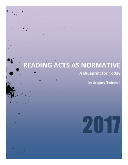 reading acts as normative - Eastern Regional Association