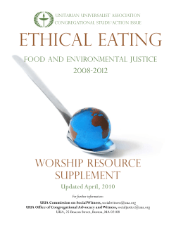 Ethical Eating Worship Resource Supplement