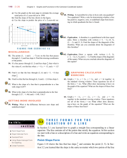 3.3 Three Forms for the Equation of a Line