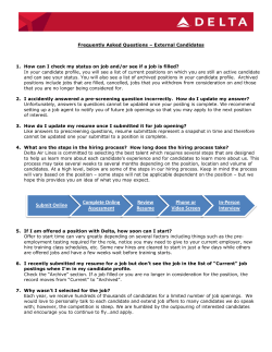 FAQ - Delta Career Opportunities