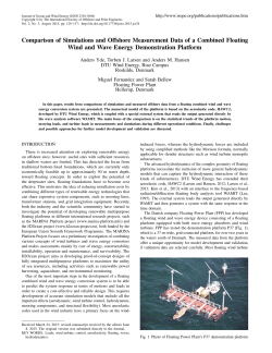 Comparison of Simulations and Offshore Measurement