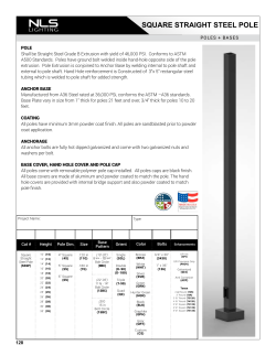 square straight steel pole