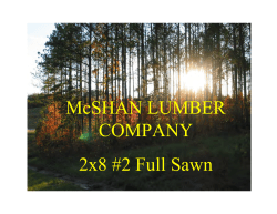McSHAN LUMBER COMPANY 2x8 #2 Full Sawn