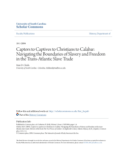 Captors to Captives to Christians to Calabar