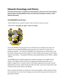 Edwards Genealogy and History