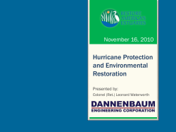 Hurricane Protection and Environmental Restoration