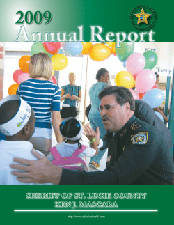 2009 Annual Report - St. Lucie County Sheriff`s Office
