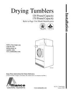 Installation for Drying Tumblers