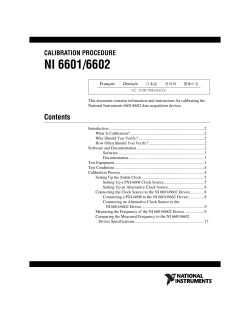 NI 6601/6602 Calibration Procedure