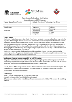 Cherrybrook Technology High School Stage 4 Integrated STEM