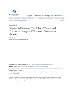 Beyond Self-interest: The Political Theory and Practice of