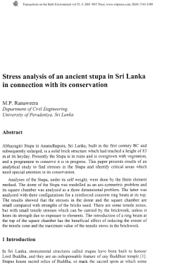 Stress analysis of an ancient stupa in Sri Lanka in