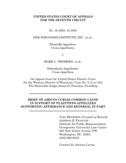 Brief of Amicus Curiae Common Cause in Support of Plaintiffs