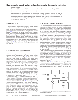 Magnetometer construction and applications for