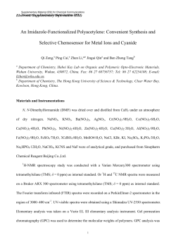 An Imidazole-Functionalized Polyacetylene: Convenient Synthesis