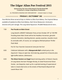 The Edgar Allan Poe Festival 2015