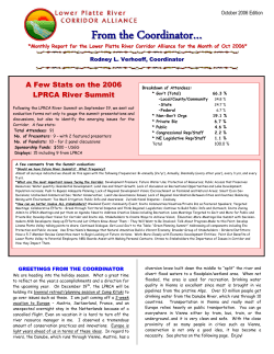 The Coordinator`s Corner&hellip;