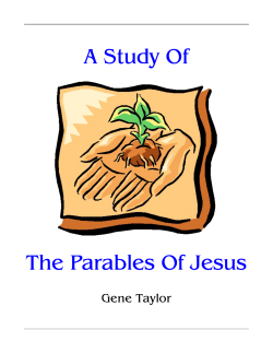 A Study Of The Parables Of Jesus