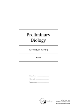 Preliminary Biology