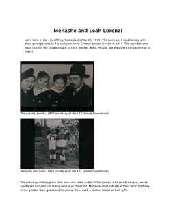 Menashe and Leah Lorenzi - CANDLES Holocaust Museum