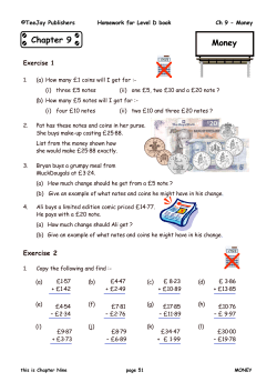 Ch 09 Money - Holy Cross High School