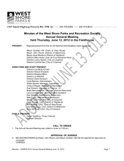 Annual General Meeting June 13, 2012