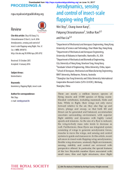Aerodynamics, sensing and control of insect-scale flapping