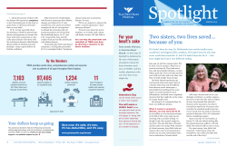 Two sisters, two lives saved… because of you