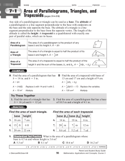 Chapter 7 Geometry: Measuring Area and Volume
