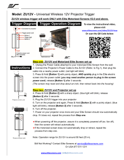 Model: ZU12V - Universal Wireless 12V Projector