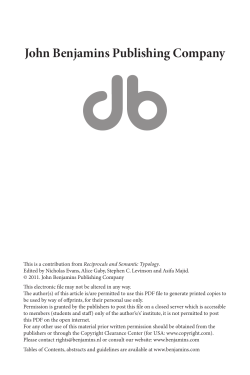 John Benjamins Publishing Company