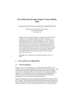 Stress Reduction through Computer Games utilizing EDR